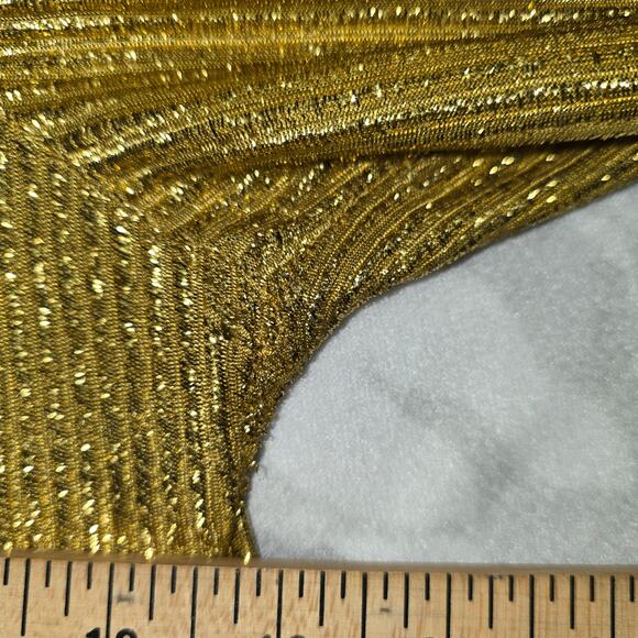 Vintage Gold Shimmer Women's Button Up Top Size 34 - Picture 7 of 10